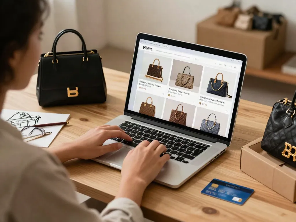 Explore premium replica bags in a cozy online shopping atmosphere.